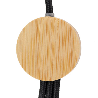 Logotrade advertising product image of: 3-in-1 cable with elighted logo in a wooden casing, LH-ZMU06